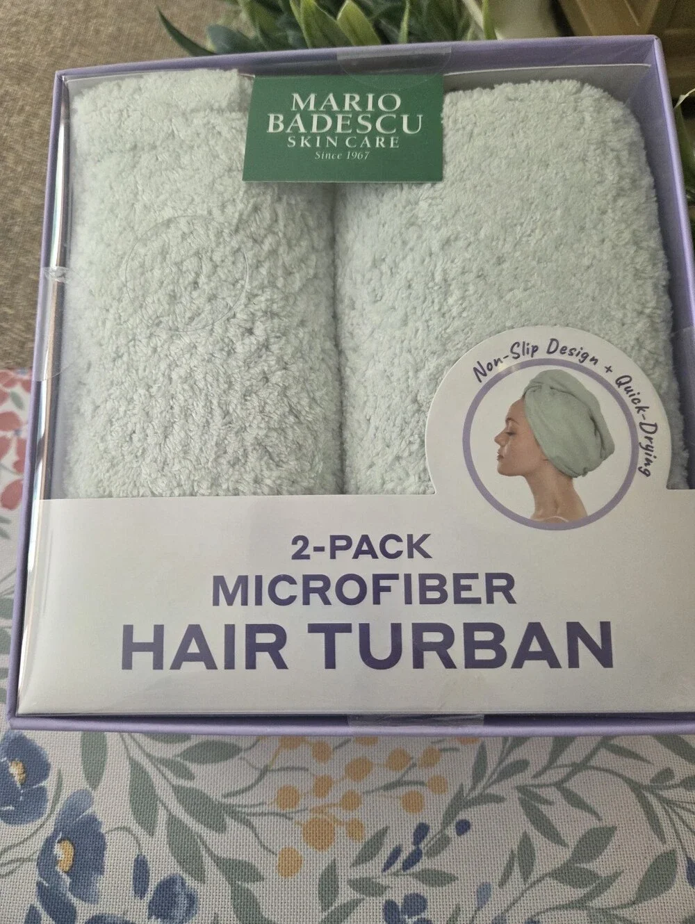Mario Badescu Microfiber Hair Turbans - Pale Green 2-Pack